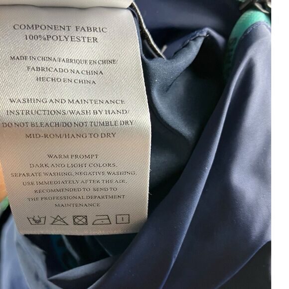 Givenchy Men XL Blue Reversible Full Zip Windbreaker Jacket Designer Lightweight - Picture 11 of 14